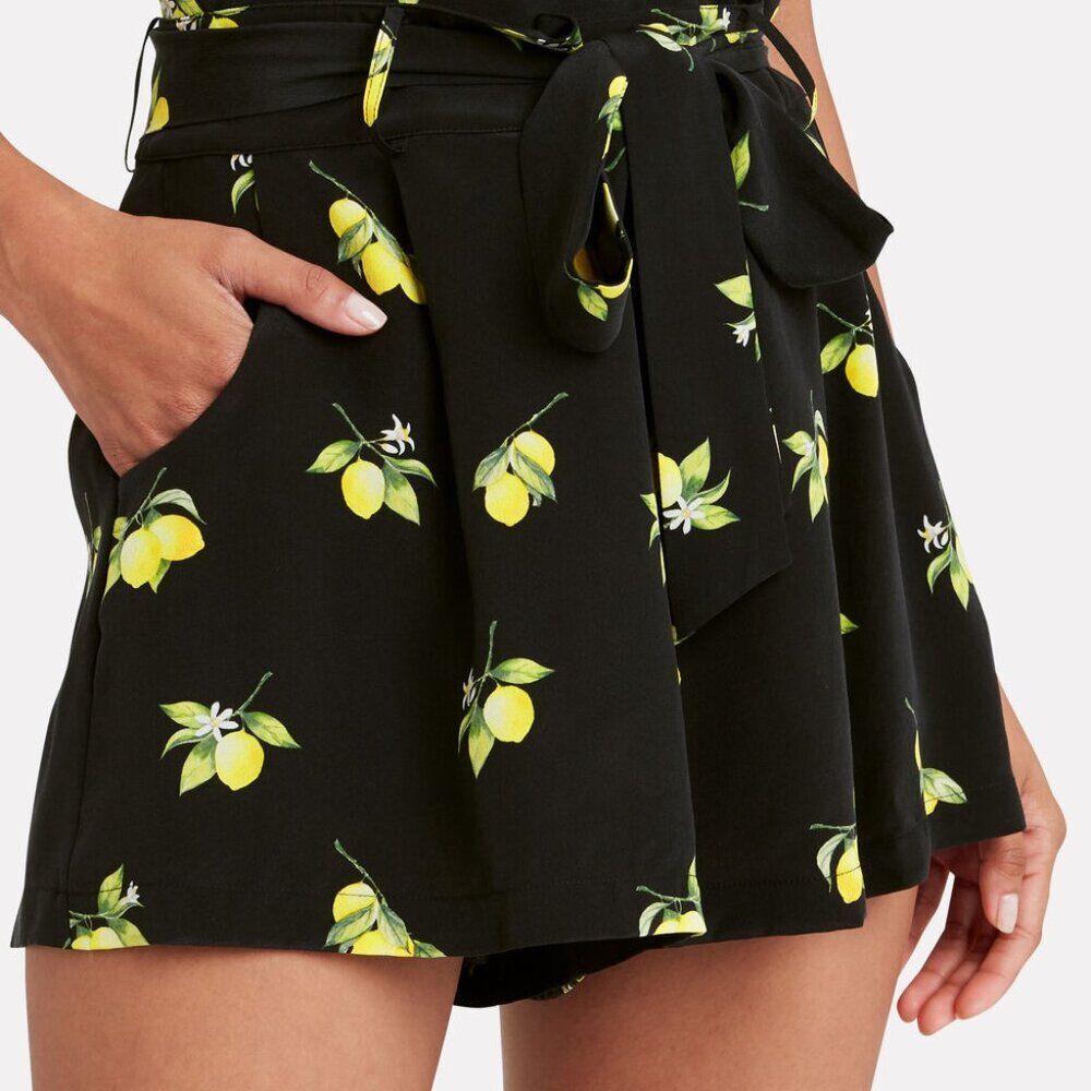 Rails 100% Silk Gigi Black/Lemon Print Pleated Hi… - image 3
